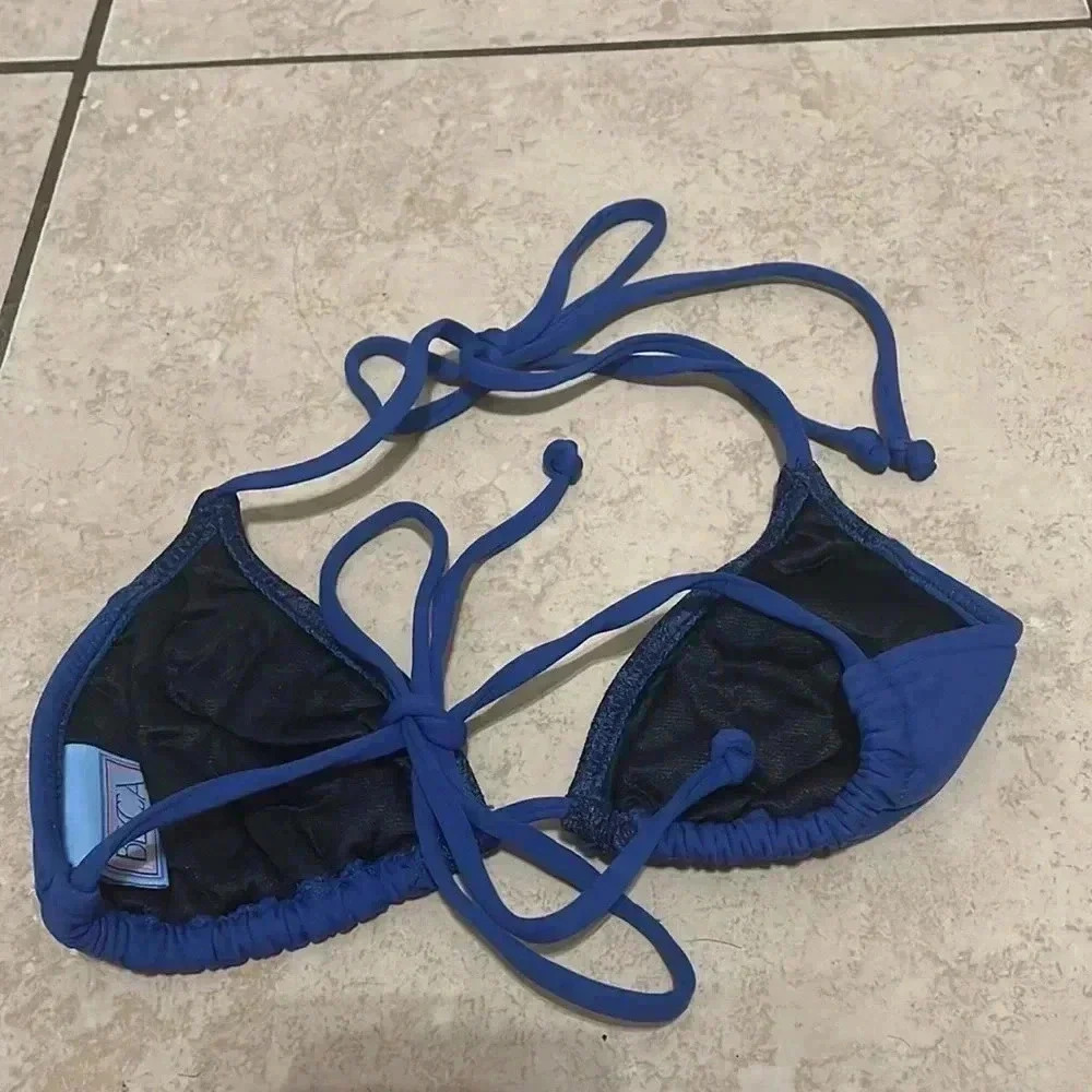 BECCA Blue Bikini Top Size S - Picture 2 of 4
